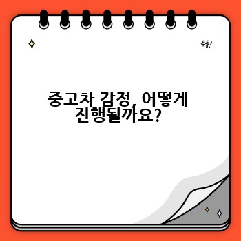 중고차 감정, 어떻게 진행될까요?