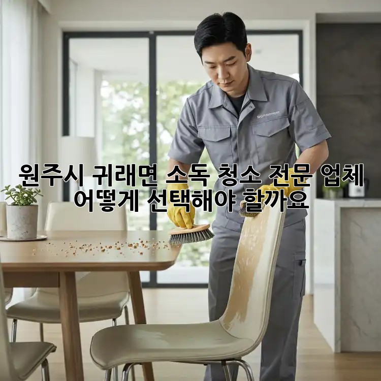 원주시 귀래면 소독 청소 전문 업체, 어떻게 선택해야 할까요?