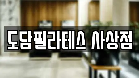도담필라테스 사상점