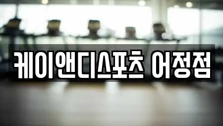 케이앤디스포츠 어정점