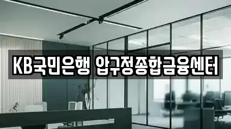 KB국민은행 압구정종합금융센터