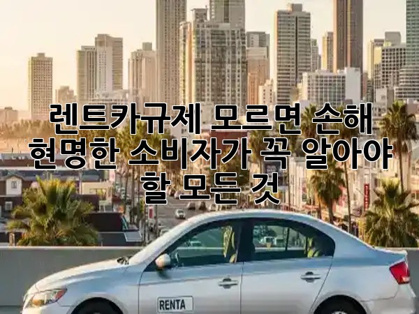 렌트카규제, 모르면 손해?! 🚗 현명한 소비자가 꼭 알아야 할 모든 것! 💼
