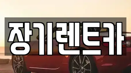 경기 부천시 소사구 심곡본동 장기렌트카 전문 장기렌트카
