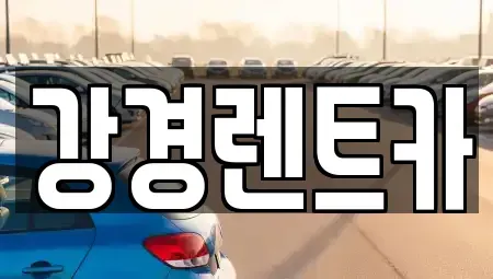 경기도 안산시 단원구 선부동 렌트카 전문 강경렌트카