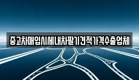서울 중구 묵정동 중고차매입 전문 중고차매입시세내차팔기견적가격수출업체