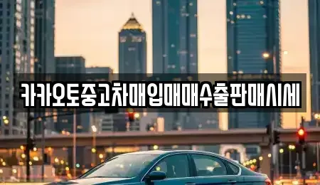 인천광역시 중구 중앙동1가 중고차매입 전문 카카오토중고차매입매매수출판매시세