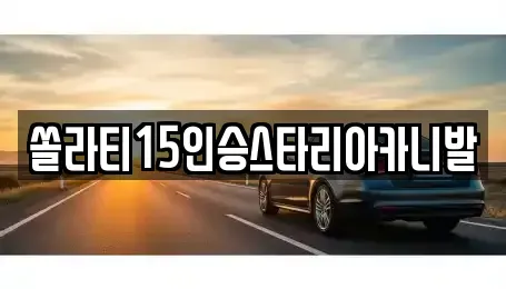 충청북도 제천시 신월동 렌트카 전문 쏠라티15인승스타리아카니발